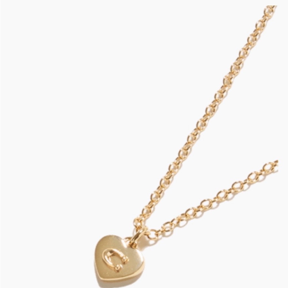 Coach Necklace with Heart-Shaped Pendant